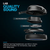 JLab Nightfall Headset Wireless Head-band Gaming USB Type-C Bluetooth Black
