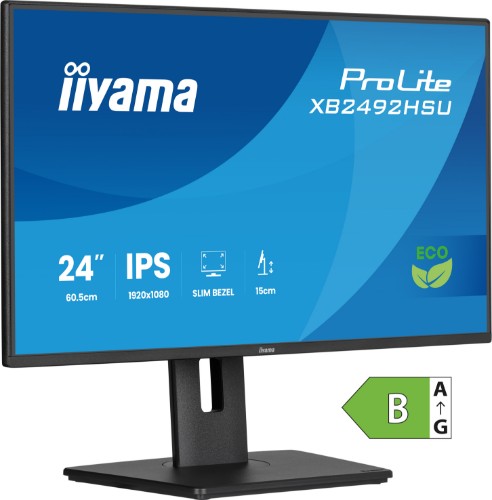 iiyama ProLite XB2492HSU-B1 computer monitor 61 cm (24") 1920 x 1080 pixels Full HD LED Black