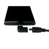 Cables Direct USB3C-MICROB90 cable gender changer USB Type C Micro USB Type B Black