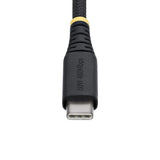 StarTech.com 1m (3ft) USB-C Charging Cable, 60W (3A) PD, Dual-Layer Braided Nylon/TPE Jacket, Rugged USB C Charging Cord, USB 2.0 Laptop Charger Cable