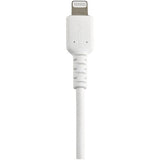 StarTech.com 6 inch (15cm) Durable White USB-A to Lightning Cable - Heavy Duty Rugged Aramid Fiber USB Type A to Lightning Charger/Sync Power Cord - Apple MFi Certified iPad/iPhone 12