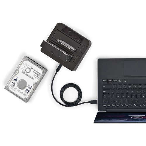 StarTech.com Dual-Bay USB 3.2 Gen 2 to SATA Hard Drive Docking Station, USB 10Gbps Hard Drive Dock, External 2.5/3.5" SATA I/II/III SSD/HDD Docking Station, Hot-Swap Hard Drive Bay, Top-Loading