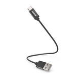 Hama 00201600 USB cable USB 2.0 0.2 m USB A USB C 0.48 Gbit/s Black