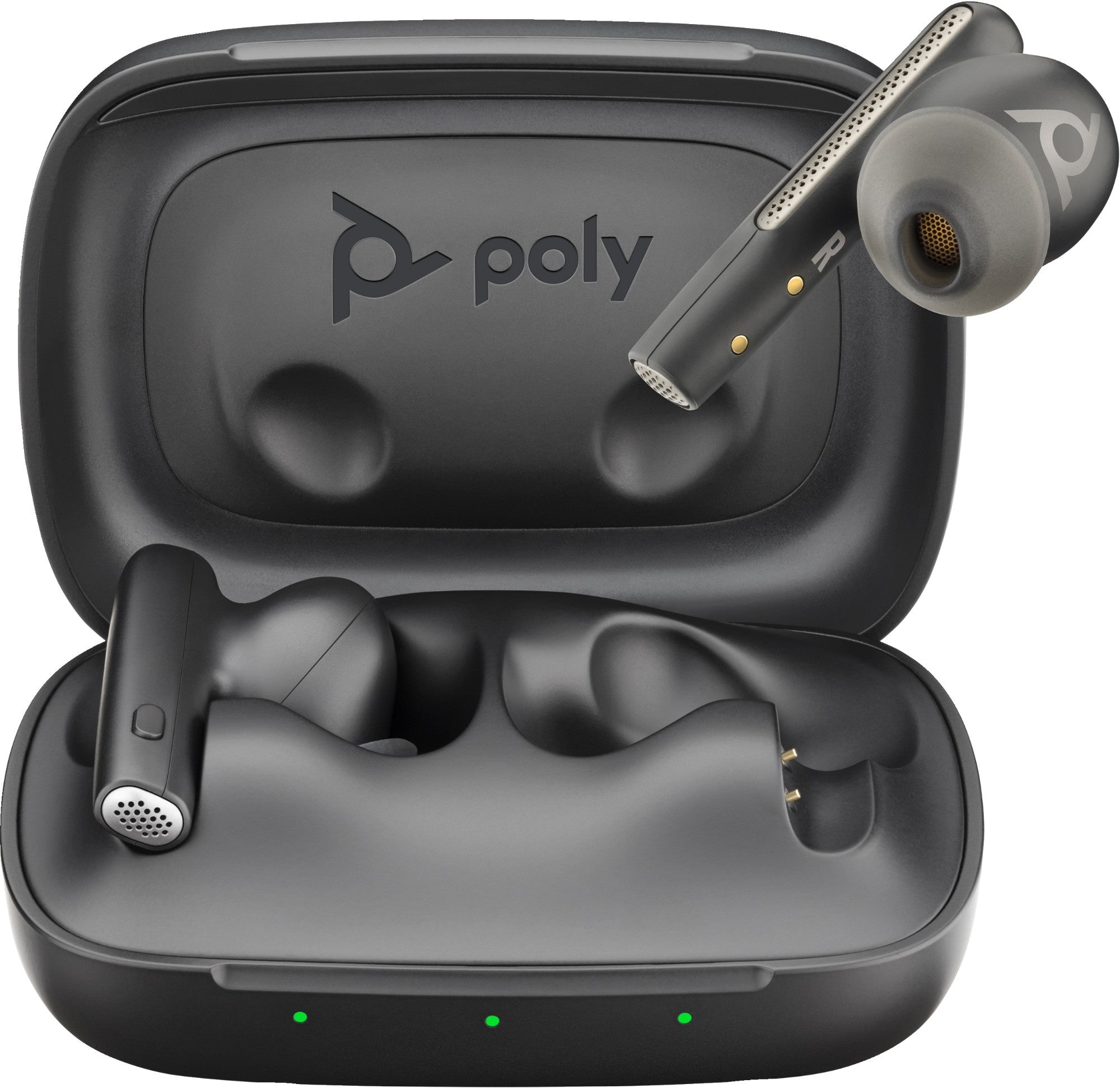 POLY Voyager Free 60 Carbon Black Earbuds +Basic Charge Case  - AV & Photo - Poly