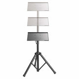 Manhattan Tripod Floor Mount for TV/Monitor/Projector/Laptop, For screens: 13" to 32", VESA compatability: 75x75 and 100x100mm - check the dimensions of the four mounting holes on back of screen to ensure it fits, Max 15kg, Height Adjustable, Black, Brack