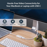 StarTech.com USB-C to HDMI Adapter - White - 4K 60Hz
