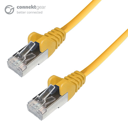 connektgear 3m RJ45 CAT6A SSTP Stranded Flush Moulded LS0H Network Cable - 26AWG - Yellow  - Computer Cables - connektgear