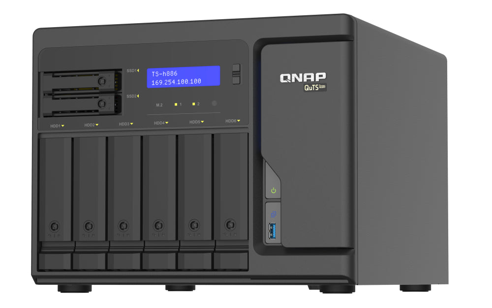 QNAP TS-h886 NAS Tower Ethernet LAN Black D-1602  - Data Storage - QNAP