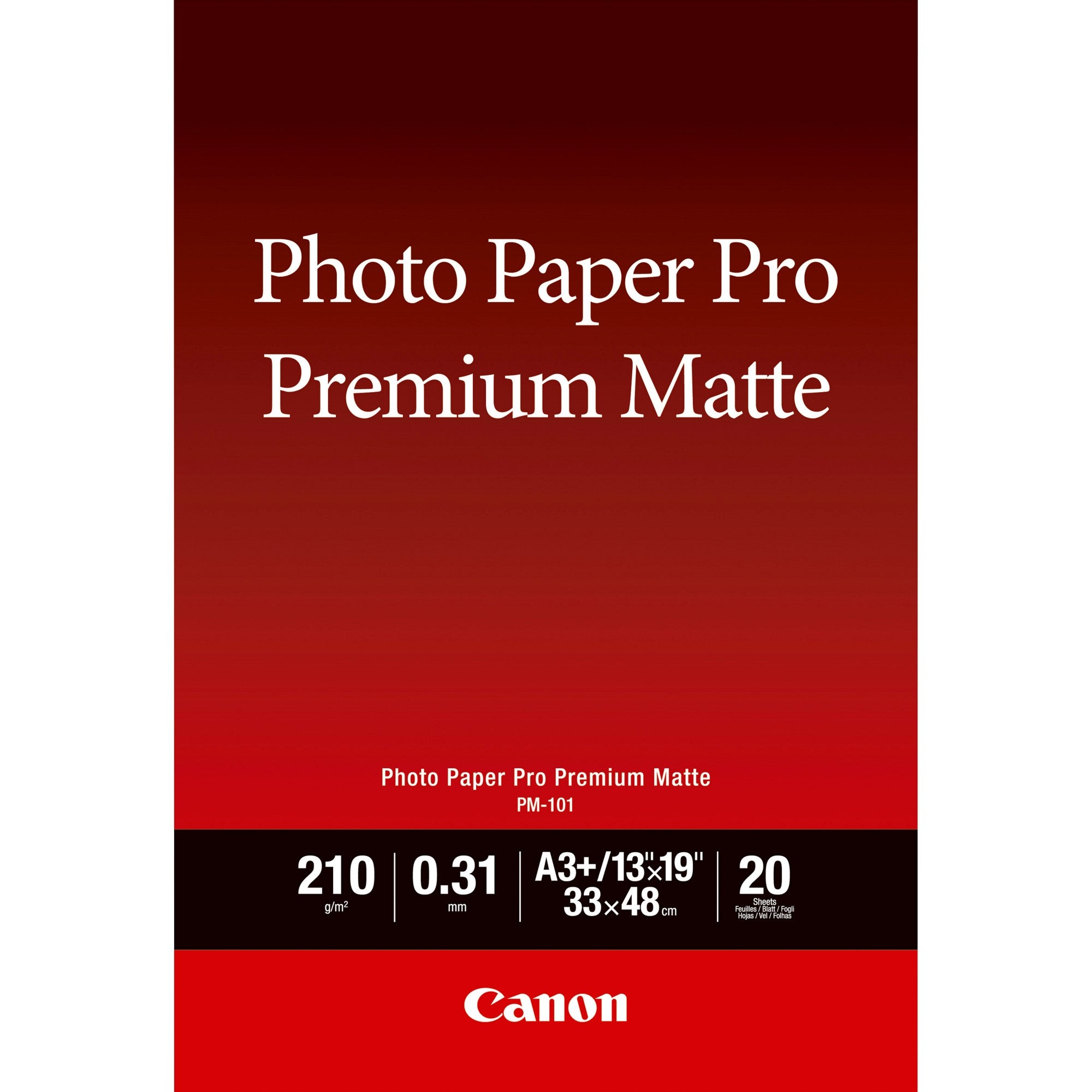 Canon PM-101 Premium Matte Photo Paper A3 Plus - 20 Sheets  - AV & Photo - Canon