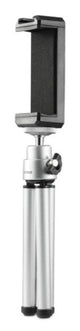 Hama Fancy 2in1 Mini Tripod for Mobile Phone & Camera (¼), Travel Tripod, 16cm, silver