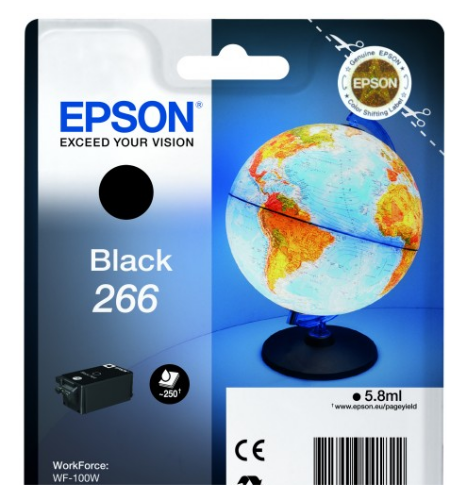Epson C13T26614010/266 Ink cartridge black, 260 pages 5,8ml for Epson WF-100 W
