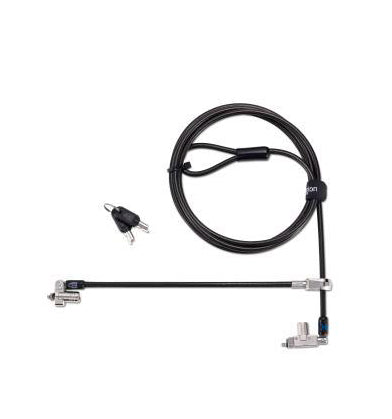 Kensington Slim N17 2.0 Keyed Dual Head Laptop Lock for Wedge-Shaped Slots - Supervisor Keyed