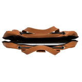 R-Go Tools Laptop bag R-Go Viva, full-grain leather, with integrated laptop stand, shoulder strap, 15.6-inch, brown