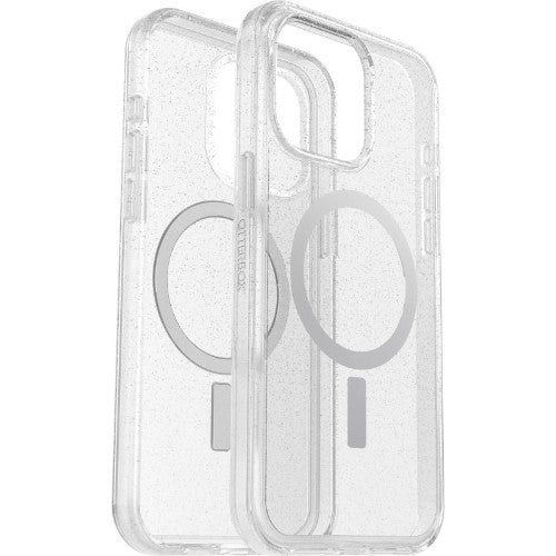 OtterBox Symmetry Series Clear for MagSafe for iPhone 15 Pro Max, Stardust (Clear Glitter)