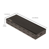 StarTech.com USB-C 10Gbps to M.2 NVMe SSD Enclosure - Portable External M.2 NGFF PCIe Aluminum Case - 1GB/s Read/Write - Supports 2230, 2242, 2260, 2280 - TB3 Compatible - Mac & PC
