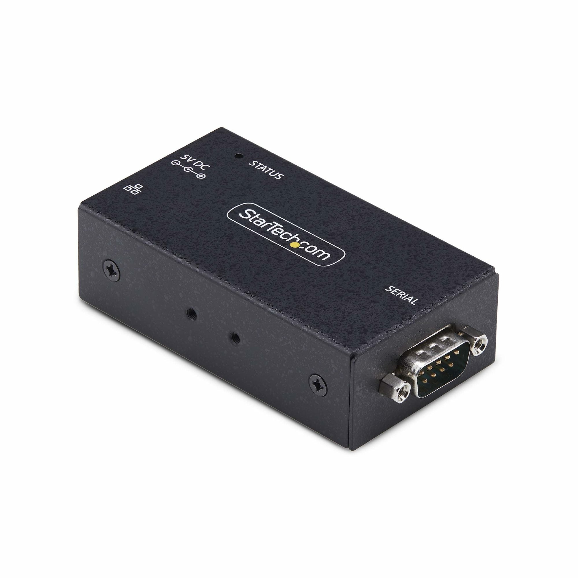 StarTech.com 1-Port Serial to Ethernet Adapter, IP Serial Device Server For Remote RS232 Devices, Wall/DIN Rail Mountable, Metal Housing, RJ45 LAN to DB9 Serial Converter  - Computer Components - StarTech.com