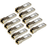StarTech.com Cisco GLC-T Compatible SFP Transceiver Module - 1000BASE-T - 10 Pack~Cisco GLC-T Compatible SFP Module (10 Pack) - 1000BASE-T - SFP to RJ45 Cat6/Cat5e - 1GE Gigabit Ethernet SFP - RJ-45 100m - Cisco Firepower, ASR920, IE2000