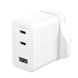 PanzerGlass empower™ by ® Turbo 70W Multiple Charger incl. 2 x USB-C + USB-A | UK Plug | Silver White