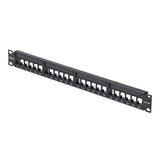 StarTech.com 24 Port 1U Blank Keystone Patch Panel, Rackmount Cat6 Patch Panel for RJ45 UTP Ethernet Network Jacks