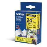 Brother TZE-FX651 DirectLabel black on yellow Laminat 24mm x 8m for Brother P-Touch TZ 3.5-24mm/HSE/36mm/6-24mm/6-36mm