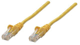 Intellinet Network Patch Cable, Cat5e, 1m, Yellow, CCA, U/UTP, PVC, RJ45, Gold Plated Contacts, Snagless, Booted, Lifetime Warranty