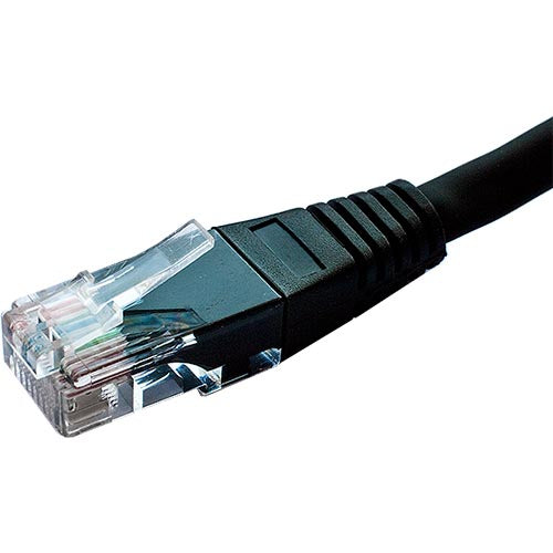 Cablenet 0.5m Cat5e RJ45 Black U/UTP PVC 24AWG Flush Moulded Booted Patch Lead  - Computer Cables - Cablenet