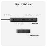 HYPER HD7002GL interface hub USB 3.2 Gen 1 (3.1 Gen 1) Type-C 10000 Mbit/s Black