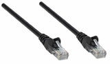 Intellinet Network Patch Cable, Cat5e, 10m, Black, CCA, U/UTP, PVC, RJ45, Gold Plated Contacts, Snagless, Booted, Lifetime Warranty