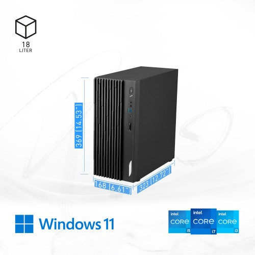 MSI Pro DP180 14A Intel Core 5 14400, Desktop PC, DP180 14A, SFF, Mini Computer, HTPC, (16GB RAM, 512GB Storage, Windows 11 ), Intel Graphics/DDR5/Dual HDMI/Dual LAN/WiFi 6E/BT 5.3