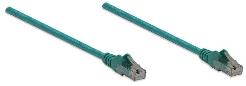 Intellinet Network Patch Cable, Cat6, 10m, Green, CCA, U/UTP, PVC, RJ45, Gold Plated Contacts, Snagless, Booted, Lifetime Warranty