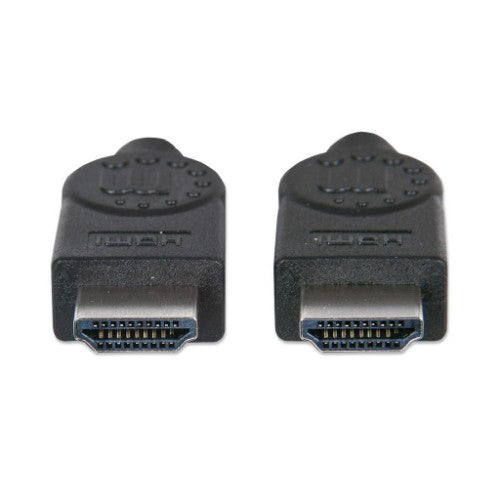 Manhattan HDMI 4K@30Hz Cable, 3m, Suitable for ALL 1080p/HD and majority of 4K uses (check your system 4K specification to be sure), Male to Male, Black, Ultra HD 4k x 2k, Lifetime Warranty, High Speed, Equivalent to HDMM3M