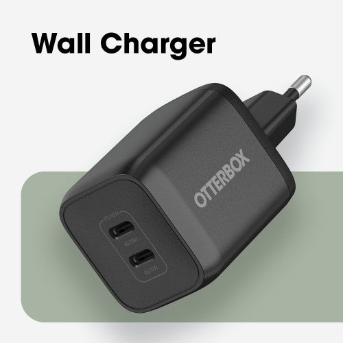 OtterBox Standard EU Wall Charger 65W - 1X USB-C 45W + 1X USB-C 20W USB-PD
