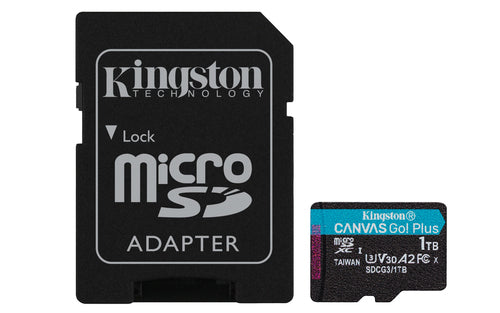 1TB microSDXC Canvas Go Plus 170R A2 U3 V30 Card + ADP