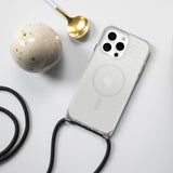 OtterBox React Series Necklace MagSafe for iPhone 15 Pro Max, Stardust (Clear Glitter)