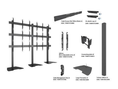 Multibrackets M Pro Series - Video Wall Stand MBF3x3U