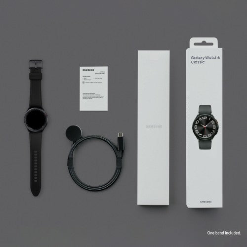 Samsung Galaxy Watch6 Classic SM-R955FZKAEUA smartwatch / sport watch 3.3 cm (1.3") OLED 43 mm Digital 432 x 432 pixels Touchscreen 4G Black Wi-Fi GPS (satellite)