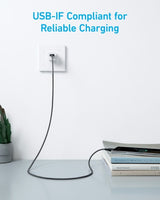 Anker USB-A to USB-C Braided Charging Cable 0.9 m, Black