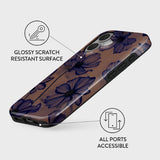 BURGA Velvet Night mobile phone case 15.5 cm (6.1") Cover Black, Blue, Brown