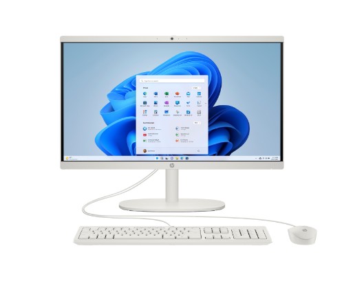 HP 22-dg0007na Intel® Celeron® N100 54.5 cm (21.4") 1920 x 1080 pixels All-in-One PC 8 GB DDR5-SDRAM 128 GB Flash Windows 11 Home Wi-Fi 6 (802.11ax) White