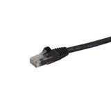 StarTech.com 15m CAT6 Ethernet Cable - Black CAT 6 Gigabit Ethernet Wire -250MHz 100W PoE RJ45 UTP Network/Patch Cord Snagless w/Strain Relief Individually Tested