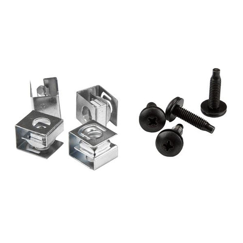 StarTech.com Server Rack Screws and Clip Nuts - 10-32 - Rack Mount Screws and Slide-On Cage Nuts - 50 Pack