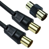 Cables Direct 2TV-000HBK coaxial cable 0.5 m RF Black