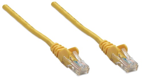 Intellinet Network Patch Cable, Cat5e, 10m, Yellow, CCA, U/UTP, PVC, RJ45, Gold Plated Contacts, Snagless, Booted, Lifetime Warranty