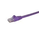 StarTech.com 7ft CAT6 Ethernet Cable - Purple CAT 6 Gigabit Ethernet Wire -250MHz 100W PoE RJ45 UTP Network/Patch Cord Snagless w/Strain Relief Individually Tested