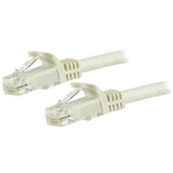 StarTech.com 7.5m CAT6 Ethernet Cable - White CAT 6 Gigabit Ethernet Wire -250MHz 100W PoE RJ45 UTP Network/Patch Cord Snagless w/Strain Relief Individually Tested
