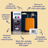 Epson C13T05G64010/405 Ink cartridge multi pack Bk,C,M,Y, 4x1.25K pages 23.8ml 7,6ml + 3x5,4ml Pack=4 for Epson WF-3820/7830