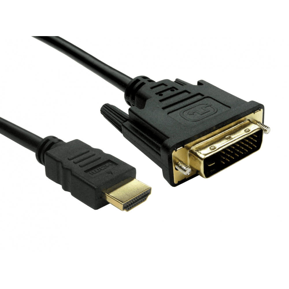 Cables Direct 77DVHD-3302 video cable adapter 2 m HDMI Type A (Standard) DVI-D Black  - Computer Cables - Cables Direct