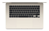 Apple MacBook Air Apple M M3 Laptop 38.9 cm (15.3") 8 GB 256 GB SSD Wi-Fi 6E (802.11ax) macOS Sonoma Beige