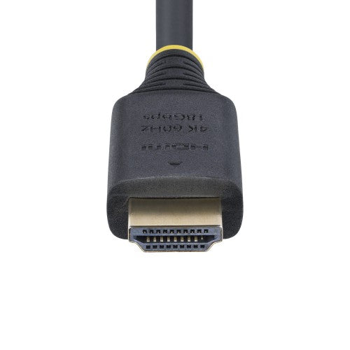 StarTech.com 1.6ft (50cm) Premium Certified High Speed HDMI Cable, 4K 60Hz/1440p 144Hz, HDR10/HDCP 2.2/ARC, 18Gbps, UHD HDMI 2.0 Cord for TV/Monitor/Display, TPE Jacket