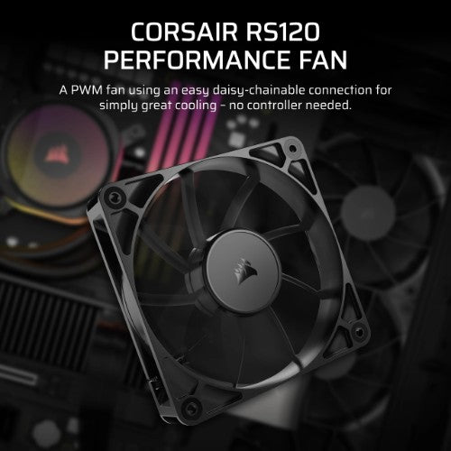 Corsair RS120 Computer case Fan 12 cm Black 1 pc(s)